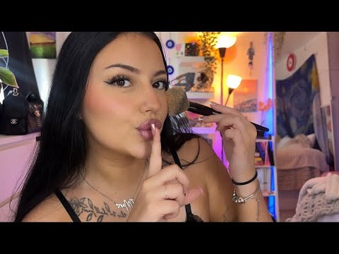 ASMR Doing My Makeup *NO TALKING* (application sounds, natural sounds)  #asmr 