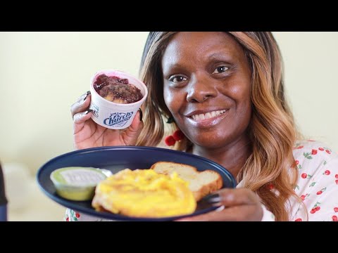 BERRY COBBLER CHEESY AVOCADO SANDWICH ASMR EATING SOUNDS