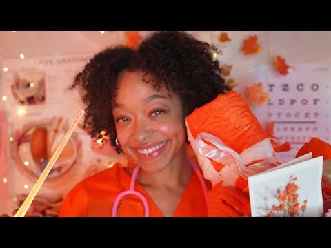ASMR Sleepy Nurse Exam 🎃 Soft Spoken, Eye Exam, Español Questions, Measuring You 🍂 (roleplay)