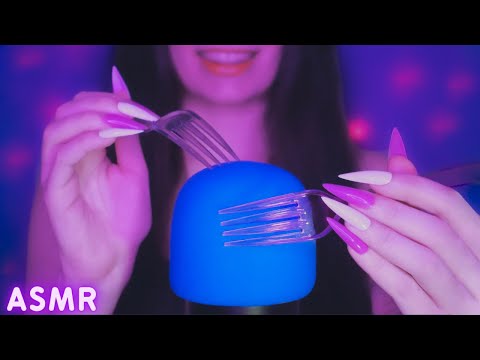 ASMR Scratching , Tapping & Massage with DIFFERENT Mics , Items & Nails 💜 No Talking for Sleep 😴 4K