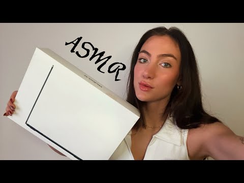 ASMR UNBOX MY NEW MACBOOK AIR WITH ME