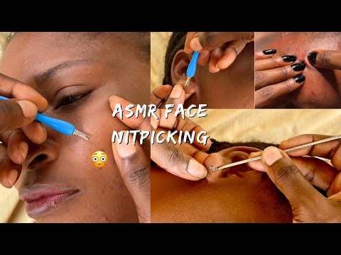✨Asmr✨ Face Nitpicking, sometimes on your face, ear cleaning and nose picking