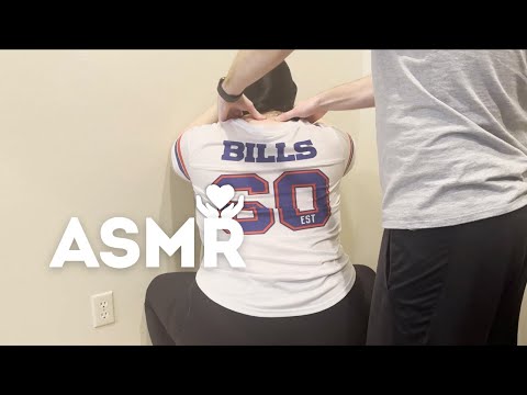 ASMR Chair Back and Neck Massage for Sore Upper Body | No Talking