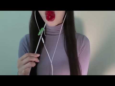 🍭Lollipop🍭 Licking and Mouth Sounds ASMR NO TALKING