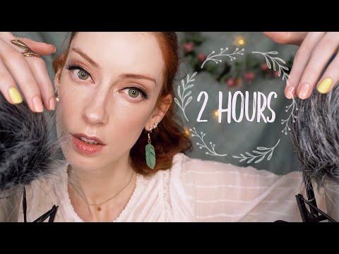 ASMR 2 HOURS Scalp Massage / Gentle Slow Fluffy Mic Brushing 😴