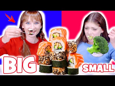 ASMR Big VS Small Spoon and Most Popular  Food Challenge