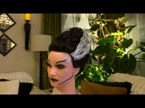 ASMR Elsa Lanchester In 1935 BRIDE OF FRANKENSTEIN -Hair & Makeup 🤣Hairstyling W/Tagalog Soft Spoken