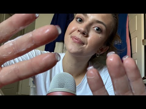 ASMR| Giving you & Myself a Lotion Massage & Sticky Mic Gripping