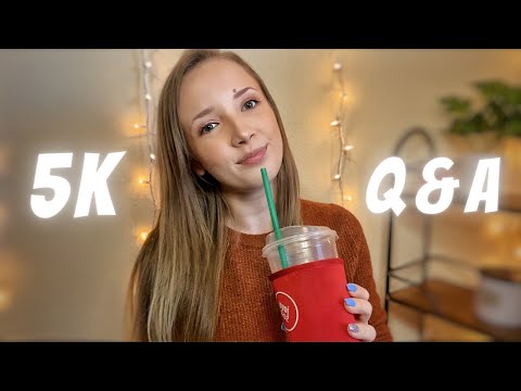 ASMR My FIRST Q&A (5K Subscriber Milestone)💚 💕