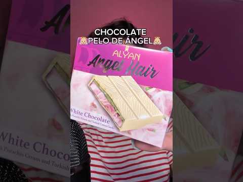 Probando 🍫CHOCOLATE🍫 con PELO DE ÁNGEL👼🏼 #asmr #dubaichocolate #chocolatedubai