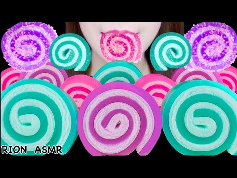 【ASMR】【RECIPE】JELLY ROLL-UPS PARTY🌀MUKBANG 먹방 EATING SOUNDS NO TALKING