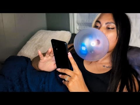 ASMR Playing On My Phone , Chewing Gum , Relaxing Lofi Sounds