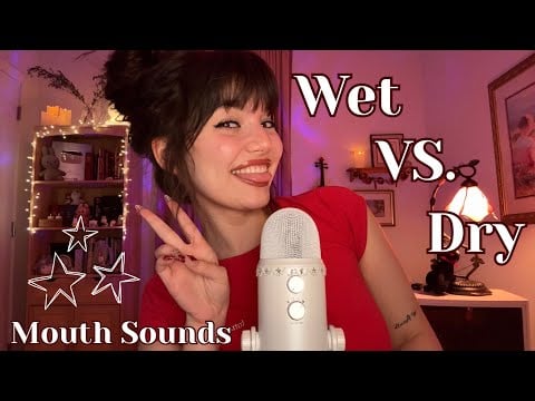 Wet Vs Dry ASMR MOUTH SOUNDS (Fast and Aggressive ASMR Mouth Sounds With Hand Movements)