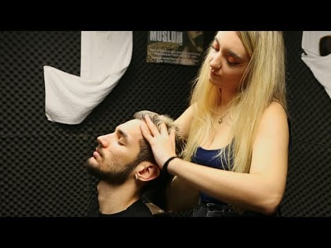 ASMR Barber Massage - Head, Face, Scalp Therapy