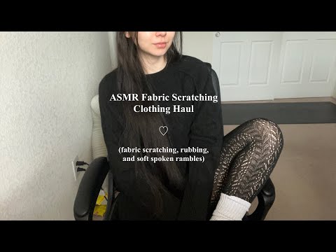 Lofi ASMR Clothing Haul | (fabric scratching and soft spoken whispers)