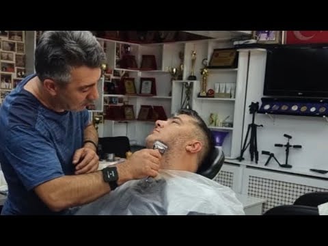 Asmr Manual Clippers wıth Zaza Machine and Relaxing Massage on the Turkısh Barber Chaır