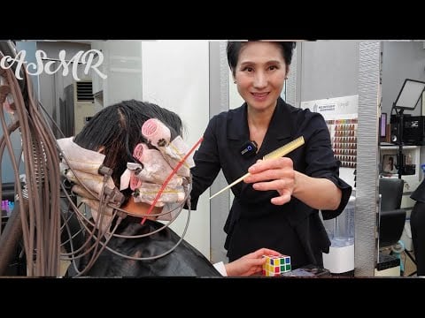 미용실 ASMR  S컬셋팅펌 뿌리매직 결정리   S Curl Setting Perm Root Magic Crystallization/Korean hair salon