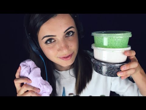 [ASMR] Slime Triggers! (Squishing poking crunching stretching)