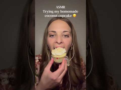 ASMR Trying My Coconut Cupcake 🥥🧁 for our Memorial Day BBQ!