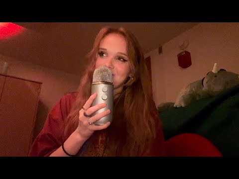 asmr whisper ramble/life update (gum chewing)