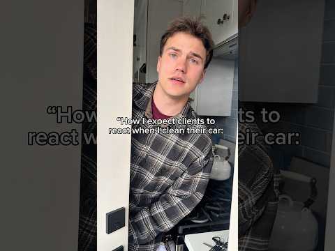 how I expect clients to react when I clean their car… #asmr #funny