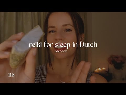 ASMR REIKI for sleep in Dutch (rattle, kyanite blade cord cutting, brushing aura)