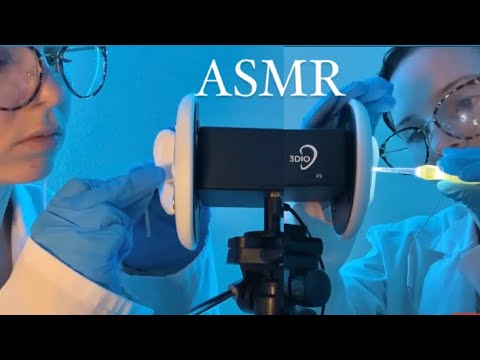 ASMR DEEP Twin Ear Cleaning for tingle immunity✨ (hospital exam)