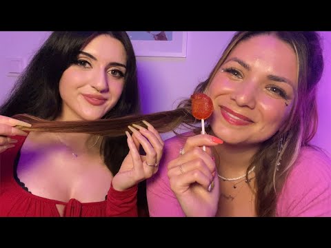 ASMR pampering my friend ~ brushing, hair play, triggers on @ASMRMissMi 💕