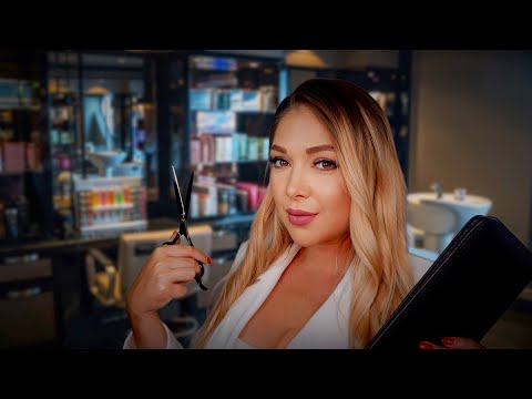 ASMR Relaxing Haircut and Scalp Massage (Hair Salon Role Play, Russian Accent)