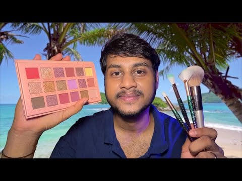 ASMR Let Me Pamper You at the Beach 🌊✨ Skincare & Makeup for Deep Sleep 😴