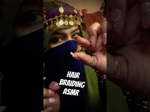 Braiding your hair ASMR #fypシ゚viral #hairasmr