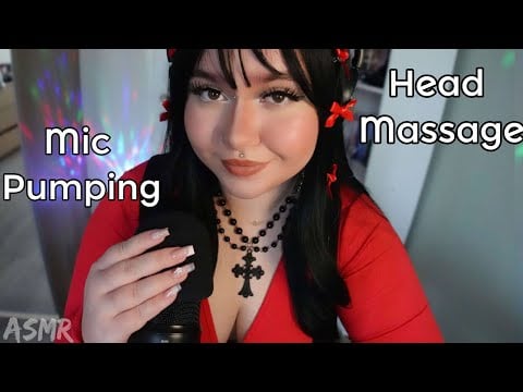ASMR Mic Pumping & Giving You a Relaxing Head Massage *floofy mic cover scratching*