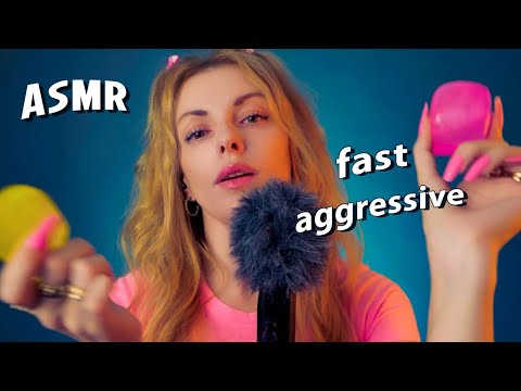 ASMR fast upclose mouth sounds with a mini mic 🎤 & clipping sounds