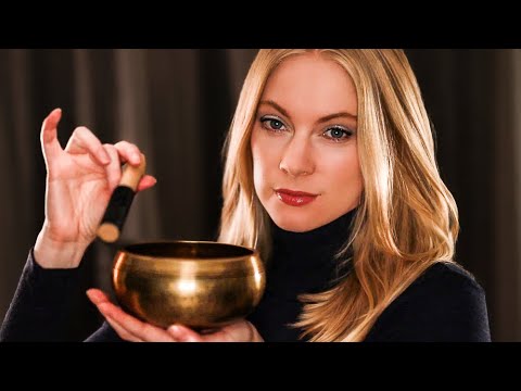 ASMR Tibetan Singing Bowl for Sleep 💫 Guided Meditation with Humming, Singing & Reverb