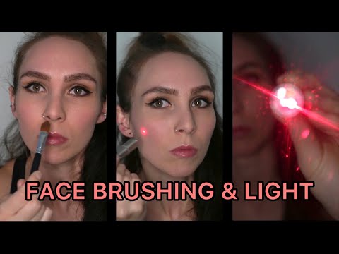 [ASMR] 😌 RELAXING FACE BRUSHING & LIGHTS 🔦 Visual Triggers