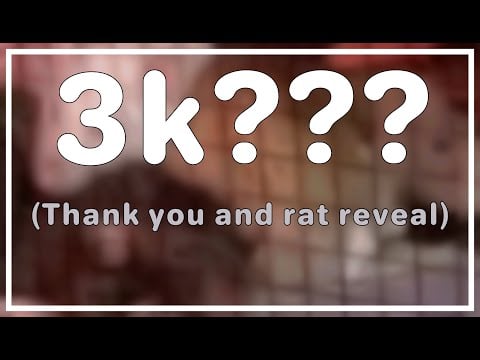 Thank you for 3k!! [rat reveal] [3k special]