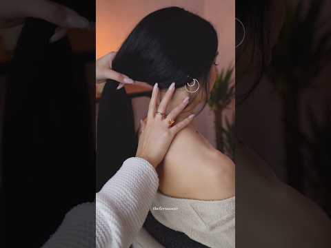 the softest touch #relax #asmrmassage #asmrsounds #sleepaid #asmrhair #asmrbackmassage