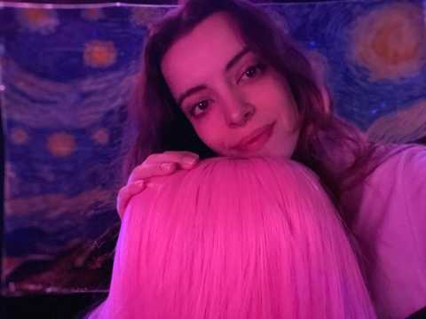 ASMR Live 💗 Pink Wig Hair Massage & Head Rub (Binaural Mic) | Personal Attention, Relaxing, Sleep