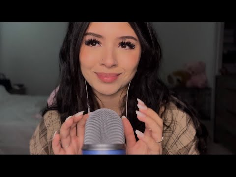 ASMR | mic scratching, fluffy mic + gum chewing (no talking) 💓