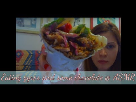 ASMR @ Eating gyros and some chocolate with little Hungarian speaking