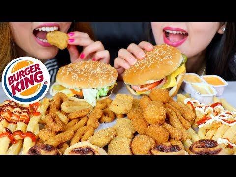 ASMR BURGER KING WHOPPER, CHICKEN FRIES, ONION RINGS, CHEESY TOTS 버거킹 햄버거 리얼사운드 먹방 | Kim&Liz ASMR