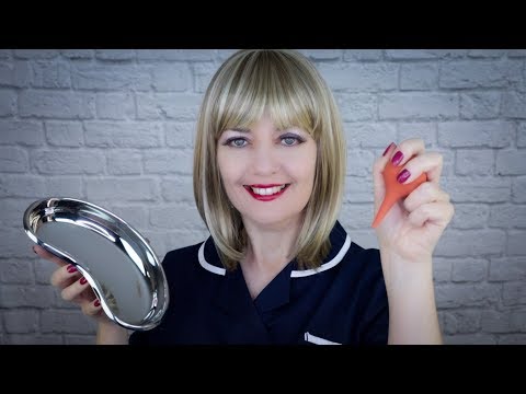 ASMR Caring Nurse Ear Cleaning & Ear Exam (Fizzing, Otoscope, Irrigation)