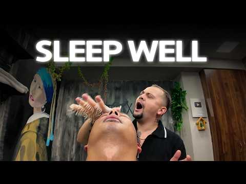 ASMR | FASCINATING SLEEP MASSAGE by Barber (asmr head massage, neck, scalp..)