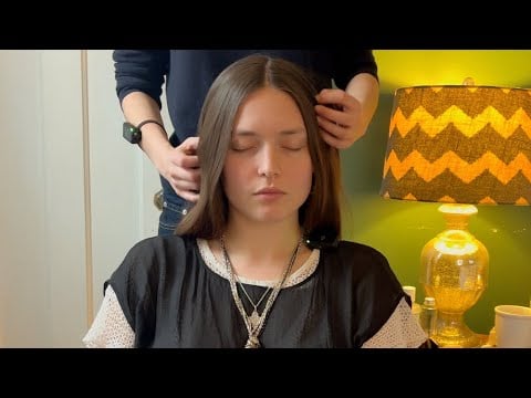ASMR for sleep ✨ soft touch, hair play & oil back massage (deep relaxation & stress relief)