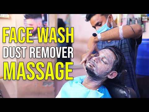 ASMR FACE WASH MASSAGE | NOSE, EAR, WHITEHEADS REMOVAL MASSAGE | INDIAN ASMR | YOUNG INDIAN BARBER