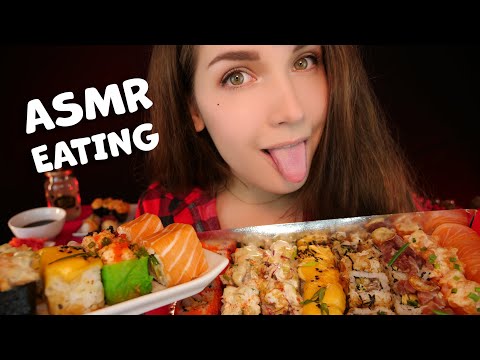 АСМР Итинг суши и роллы 🍤🍣 ASMR Roll & Sushi 🍙 EATING SOUNDS 🍱