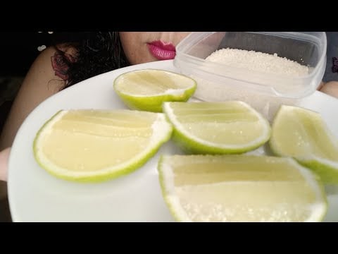 ASMR Comiendo Limón con sal y azúcar
