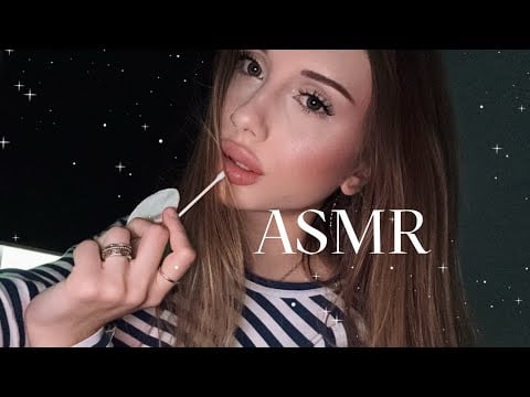 асмр спит-пейтинг + ликинг ватных палочек и дисков𖤐・々