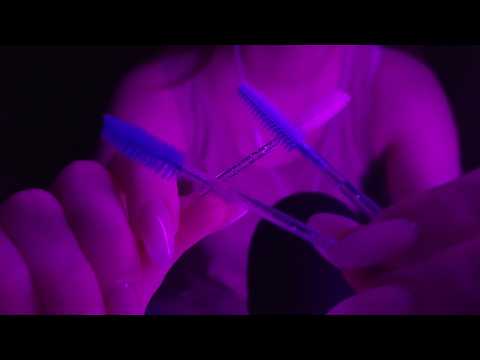 ASMR | brushing and scratching with small silicone brushes