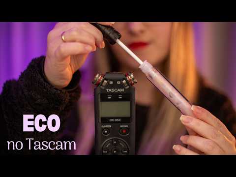 ASMR BINAURAL | OS MELHORES SONS COM ECO NO TASCAM | TAPPING, SCRATCHING, GLOSS, MOUTH SOUNDS